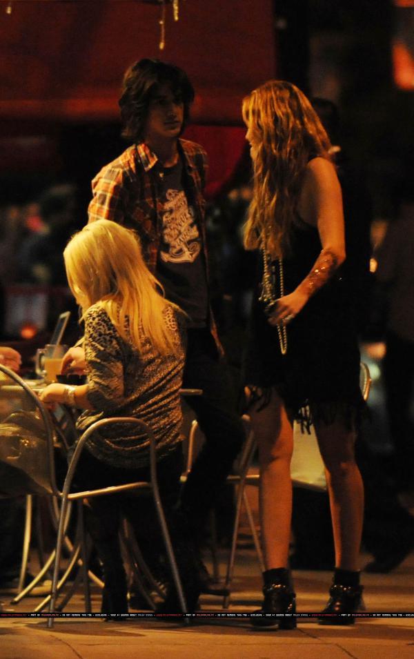 Disney star Miley Cyrus was seen hanging out with Nick star Avan Jogia about