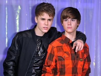 justin bieber wax figure in new york. Justin Bieber fans have three